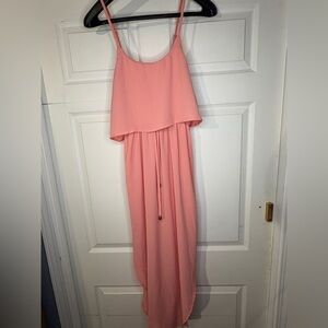 Chic Asymmetrical Pink Dress